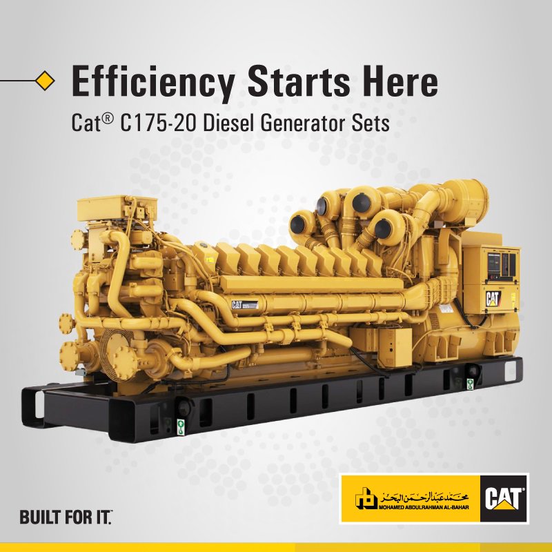 AlBahar_Cat's tweet photo. Learn how Cat® C175-20 #DieselGeneratorSet models efficiency. Download brochure https://t.co/hRhc9oXH0i https://t.co/mal53JS7zb