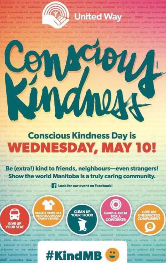 AndreaRobin1's tweet photo. It's Conscious Kindness day, folks! Try and do 3 nice things for your fellow wo/man, today and everyday ! #kindMB ❤️ https://t.co/HOG3TpVCQ4