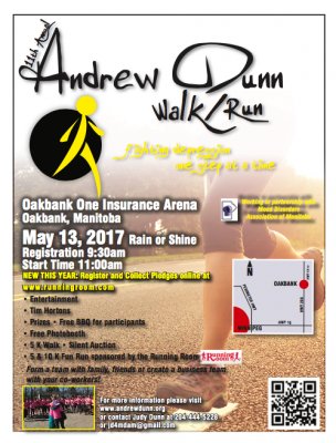 VirginRadioWPG's tweet photo. Join @lti103 this Saturday at The 11th Annual Andrew Dunn Walk/Run! Proceeds going to @MoodDisordersMB. @GetterDunnorg https://t.co/Dml9PdHxBz
