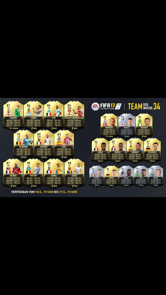 TOTW 34 !!!! Ab 19 Uhr in den Packs... Um mehr News zu erhalten einfach mal ein Like/Follow dalassen! Euer 3PGamingTV ! #TOTW #3PGamingTV