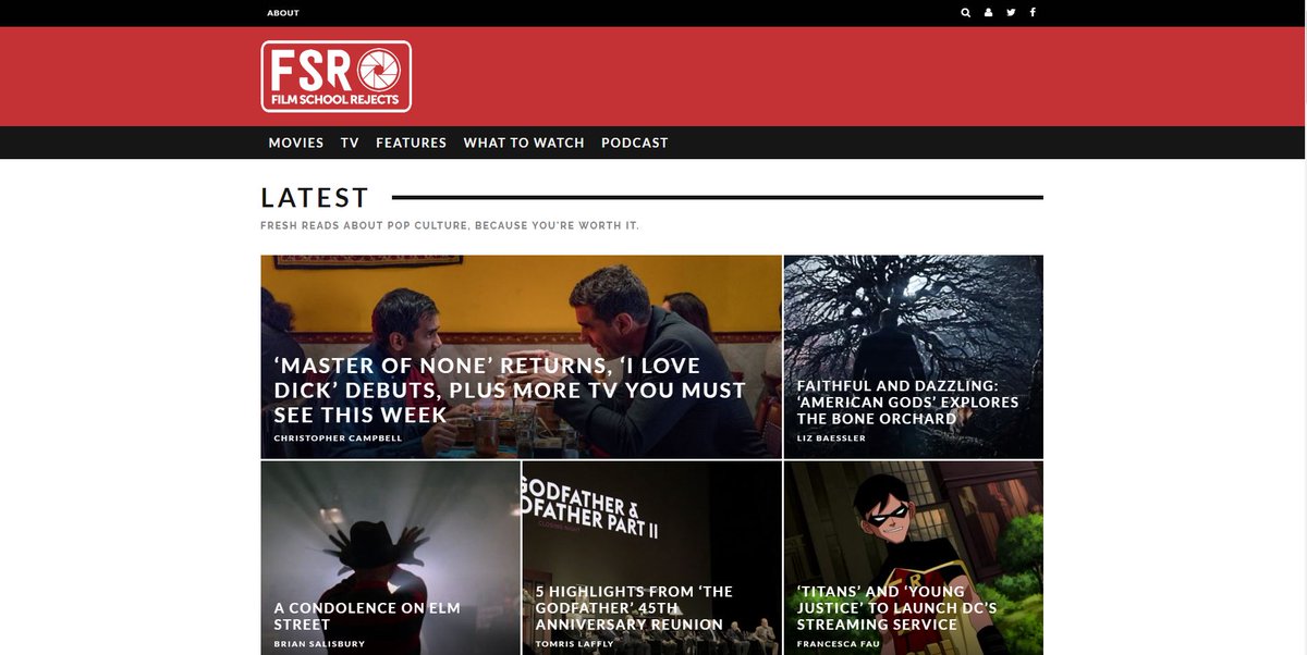truthoncinema's tweet photo. @rejectnation What we see is the beautiful return of our favorite movie site sans any advertising. https://t.co/DuFmFm6aN5