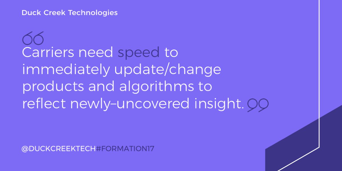 DuckCreekTech's tweet photo. Facts from #Formation17 @DuckCreekTech #data #insurancetechnology https://t.co/2cpwZ6zfLK