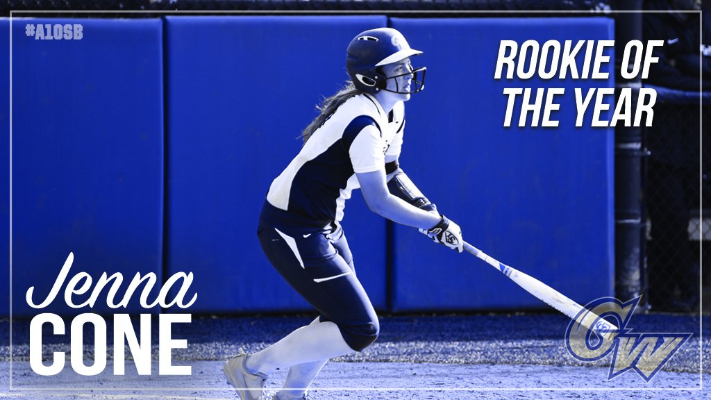 atlantic10's tweet photo. The #A10SB Rookie of the Year is an NFCA Freshman/Year finalist &amp; leads the A-10 w/ 18 HRs: @GW_Softball Jenna Cone: https://t.co/jnDZvX03xT https://t.co/a2GuiIyz8D