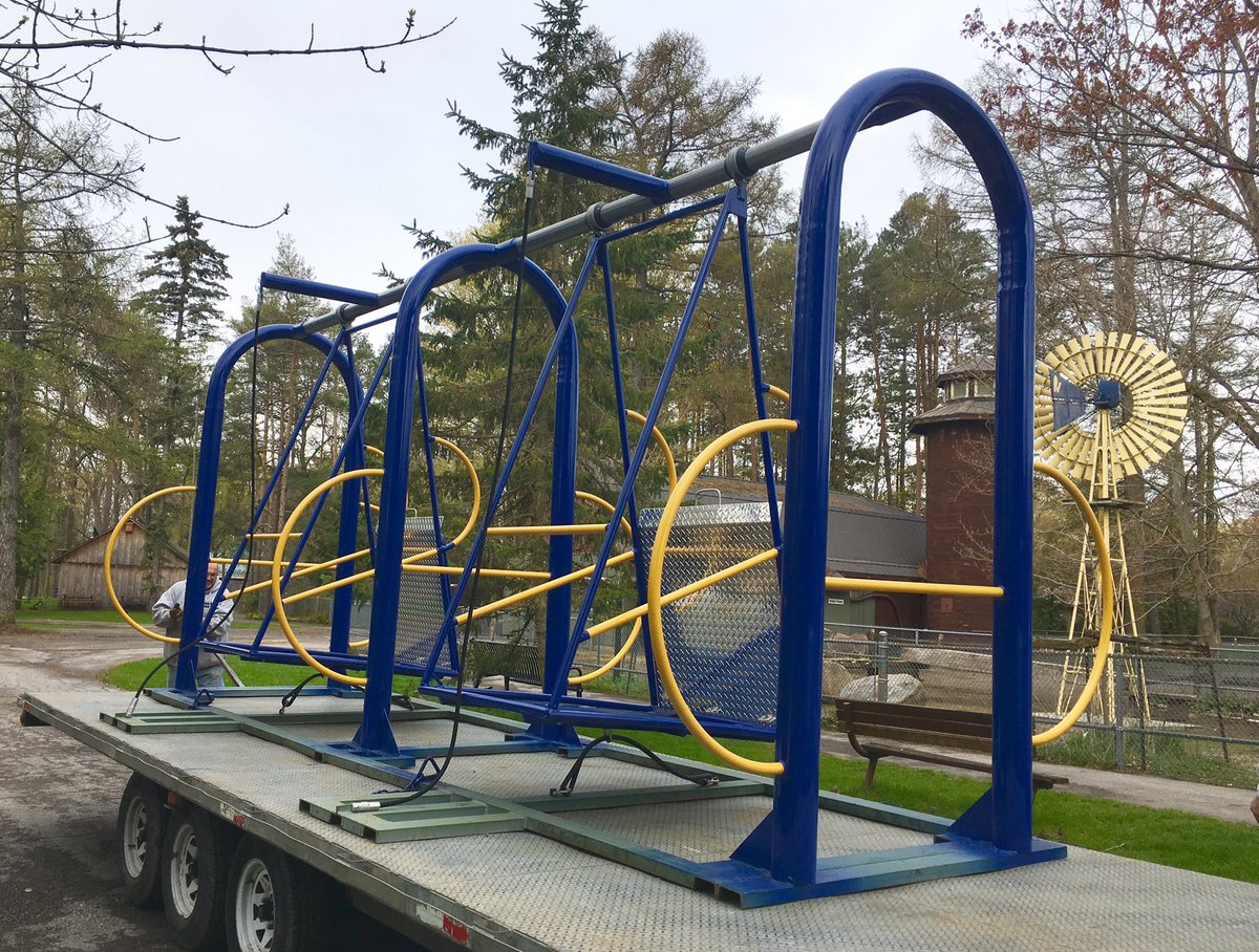 Ptbo_Canada's tweet photo. This is awesome! @RiverviewZoo have new wheelchair accessible swings being installed. https://t.co/8sJDsI5zel