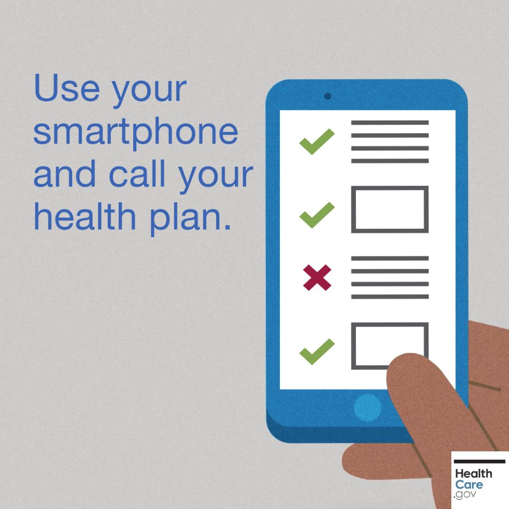 HealthCareGov's tweet photo. Use your #smartphone and call your #health plan. And start getting the answers you need! #Coverage2Care: https://t.co/Yf2IWDEHWJ https://t.co/6y3XfXkw0g