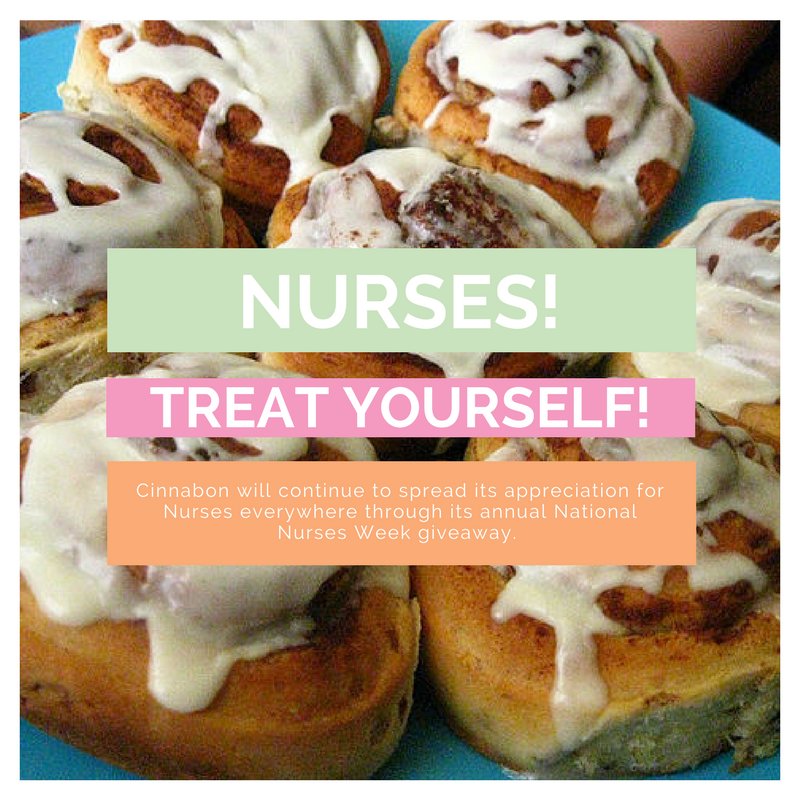 WeAreWellpath's tweet photo. @Cinnabon is giving away free goodies for #NationalNursesWeek2017 - https://t.co/YJbjk9PI4w https://t.co/yNiguPv7KC