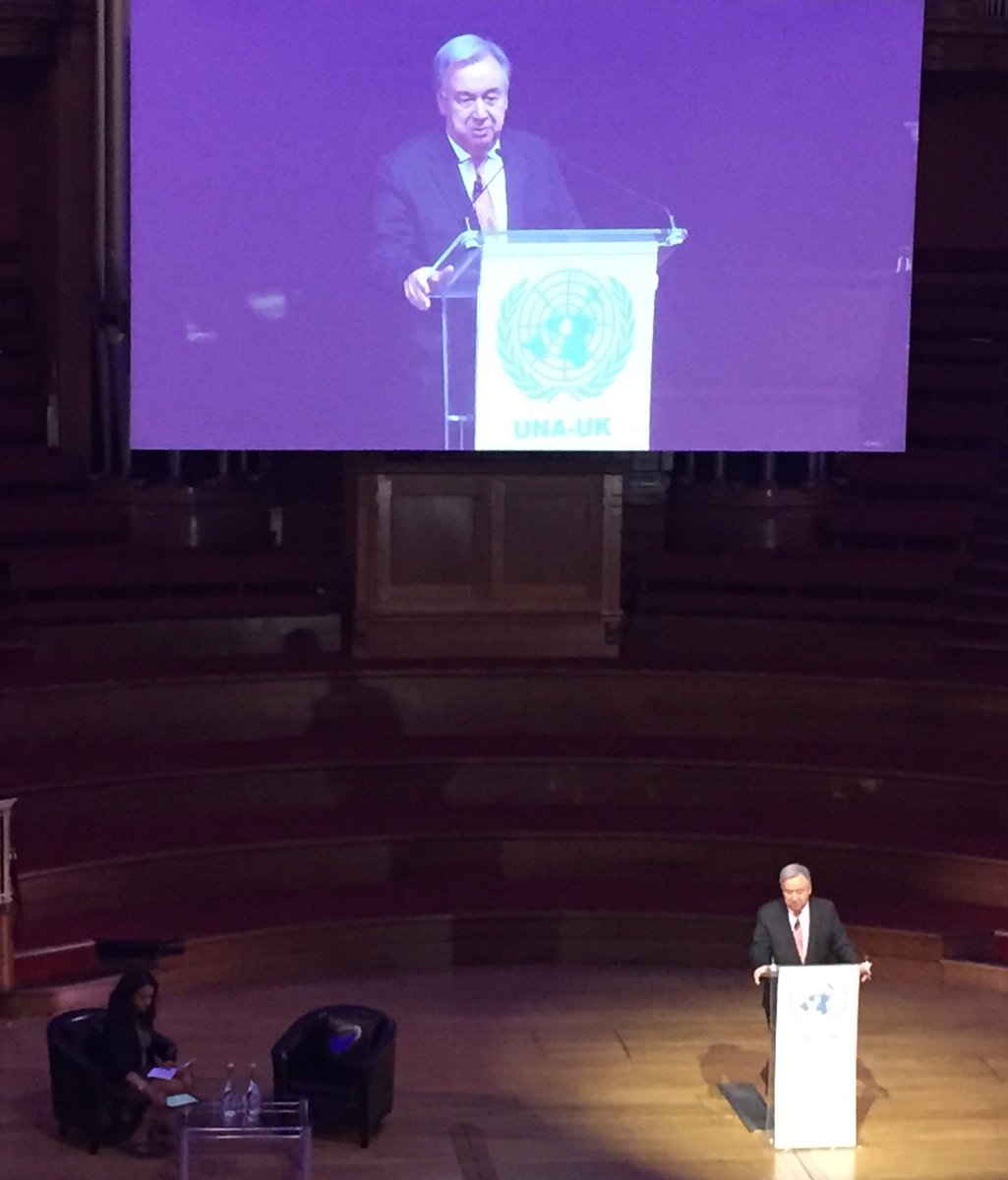 LauraHighton2's tweet photo. @UN Secretary General @antonioguterres "It is my deep belief that there are more reasons for countries to unite than to oppose each other" https://t.co/WKiUeZXW05