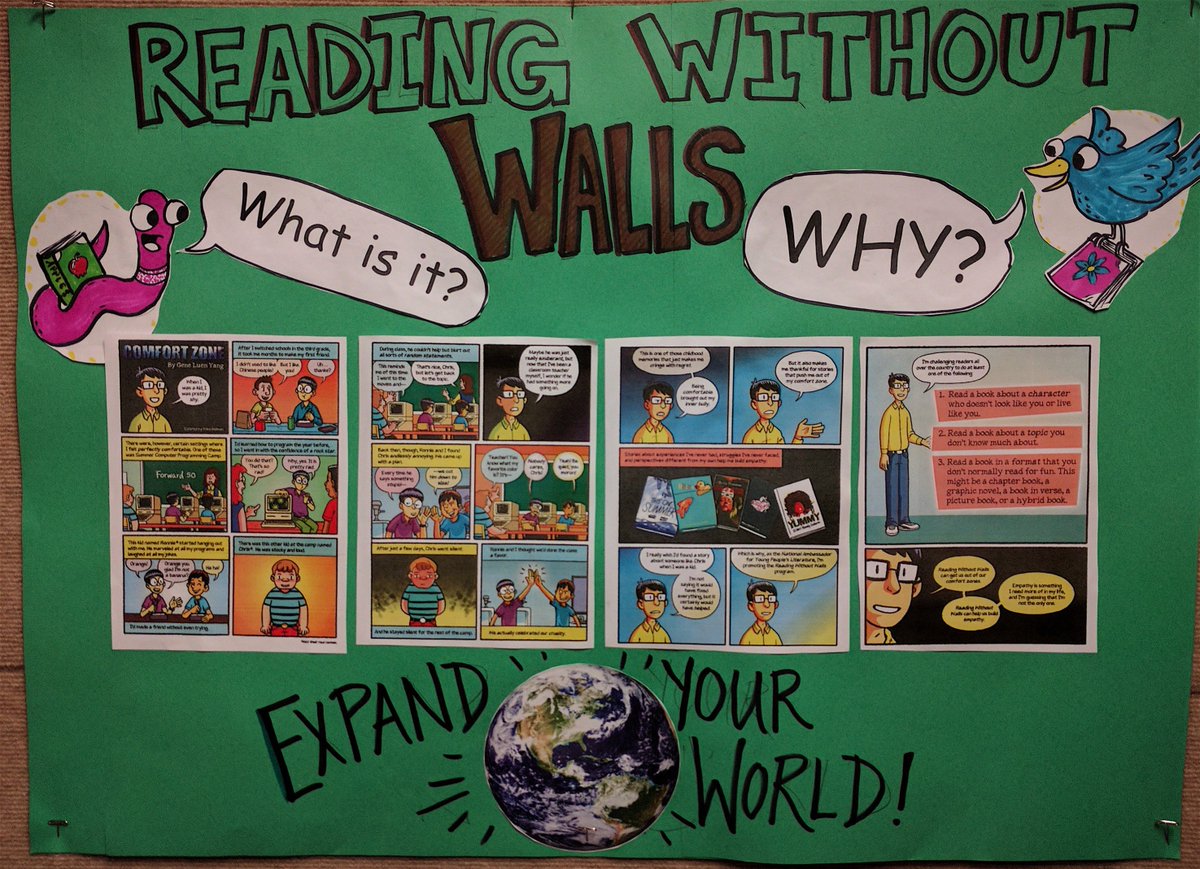 BJMLibrarian's tweet photo. It's tomorrow! BJM #bookfest  #readwithoutwalls Open your mind; Expand your WORLD; Read &amp; Celebrate with us! #icsdlibs #literacy https://t.co/NOyQ66phAN