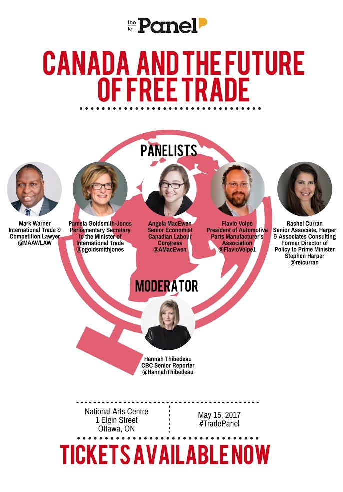 thePANELonline's tweet photo. Hey @mblanchfield - we love your reporting on US-Can trade. We have a panel on Canada's trade future on May 15th. Be our guest? #TradePanel https://t.co/uQipPXDqXL