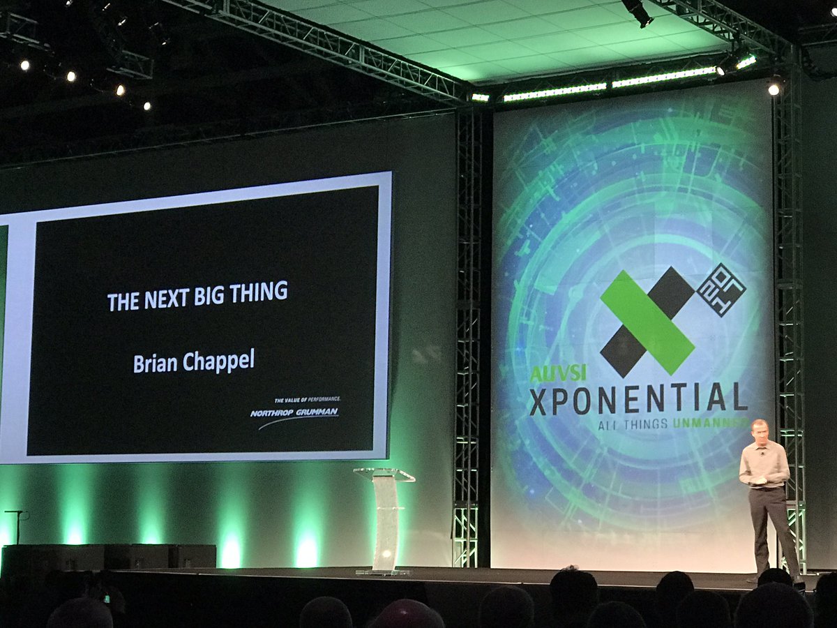 UAVOperator's tweet image. Northrop Grumman takes the stage to tell @AUVSIshow about &quot;the next big thing&quot; #auvsiXPO