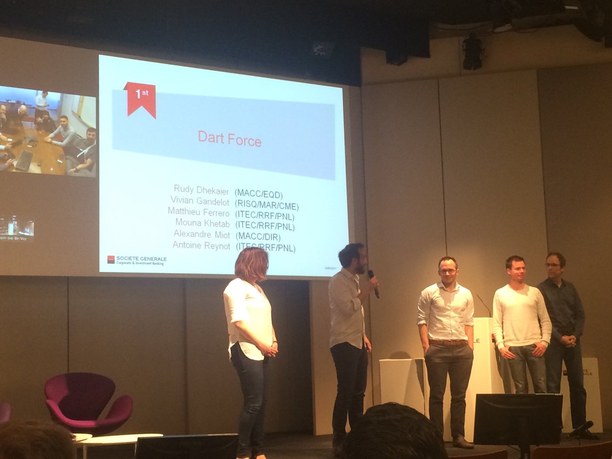 PaulDesert's tweet photo. Bravo Dart Force !  #GBISHackathon @SG_InsideIT https://t.co/EWduSlbZH7