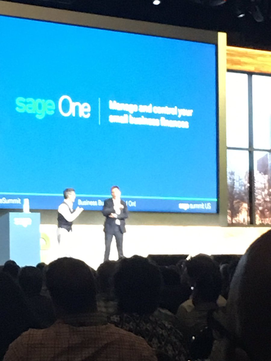 Ed and Nick showing off Sage One and Sage Expenses and Invoices at #SageSummit Business Builders  #BuildOn