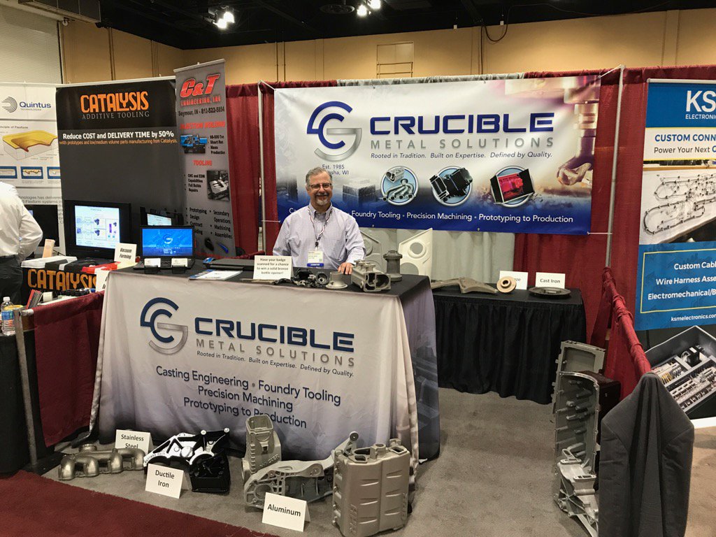 CrucibleMetal's tweet photo. Come see us in booth #514 at 1551 Thoreau Dr N, Schaumburg, IL https://t.co/0UNZUN5E7N