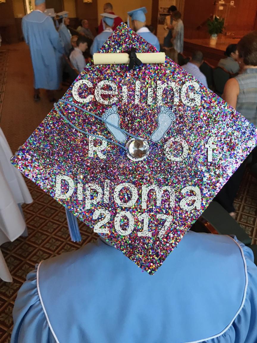 ChancellorFolt's tweet photo. Strong contender for best cap award! Congrats to all our new grads @UNC_AIC graduation! https://t.co/v8mCNujORX