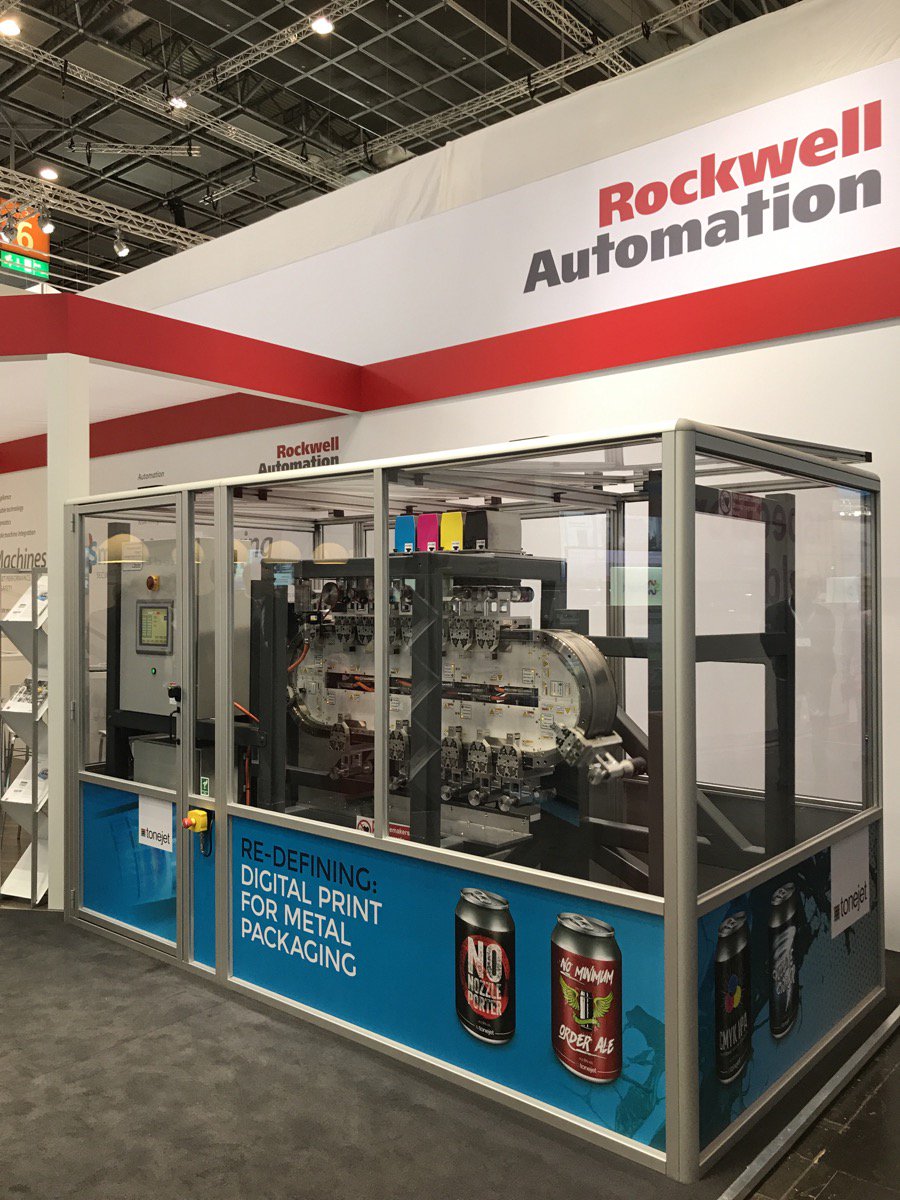 tonejetltd's tweet photo. It’s been a great show demonstrating the benefits of #DirecttoCan digital printing @Interpack2017 @ROKAutomation #Cans #OneisthenewMinimum https://t.co/OOfFVPa1Cq