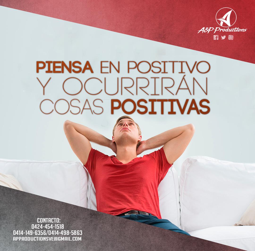APProductionsVE's tweet photo. Piensa en positivo y ocurrirán cosas positivas. #FraseDelDía https://t.co/29JFMJzRoC