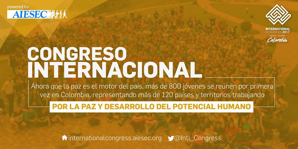 puro_vga's tweet photo. @MAndreaNieto 70000 jóvenes en el mundo trabajan por la paz, cuéntale a @JuanManSantos sobre #CongresoInternacionalAIESEC #AvanzaLaPaz https://t.co/obHiKcB9nY
