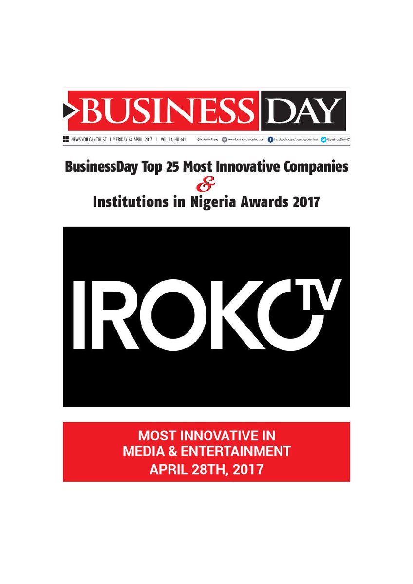 BusinessDayNg's tweet photo. Roll call of Top Innovative companies in Nigeria. #BDMIC2017 https://t.co/FNmNsOEdQL