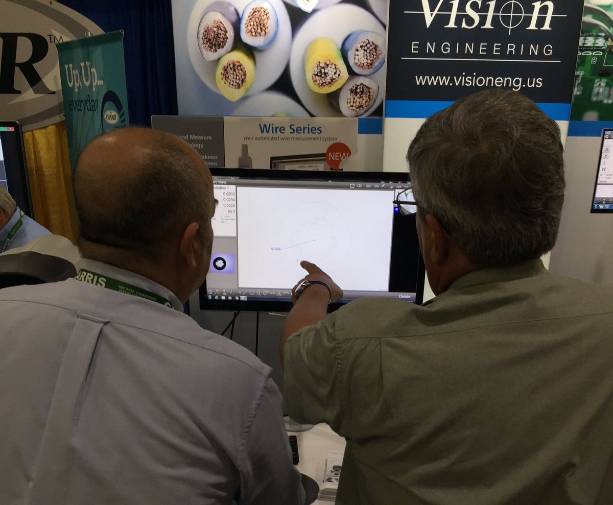 visioneng's tweet photo. Wire insulation-min, max, average and concentricity in seconds at booth 1071 #Interwire17 @visioneng https://t.co/fHh6wiAXa3