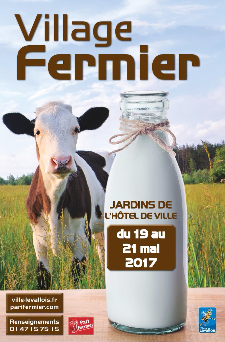 Pari_Fermier's tweet photo. Événement | Notre prochain rendez-vous ➡️ 12ème village Fermier de Levallois avec Pari Fermier du 19 au 21 mai 2017 ! ;) https://t.co/HeRVo9Fe9t