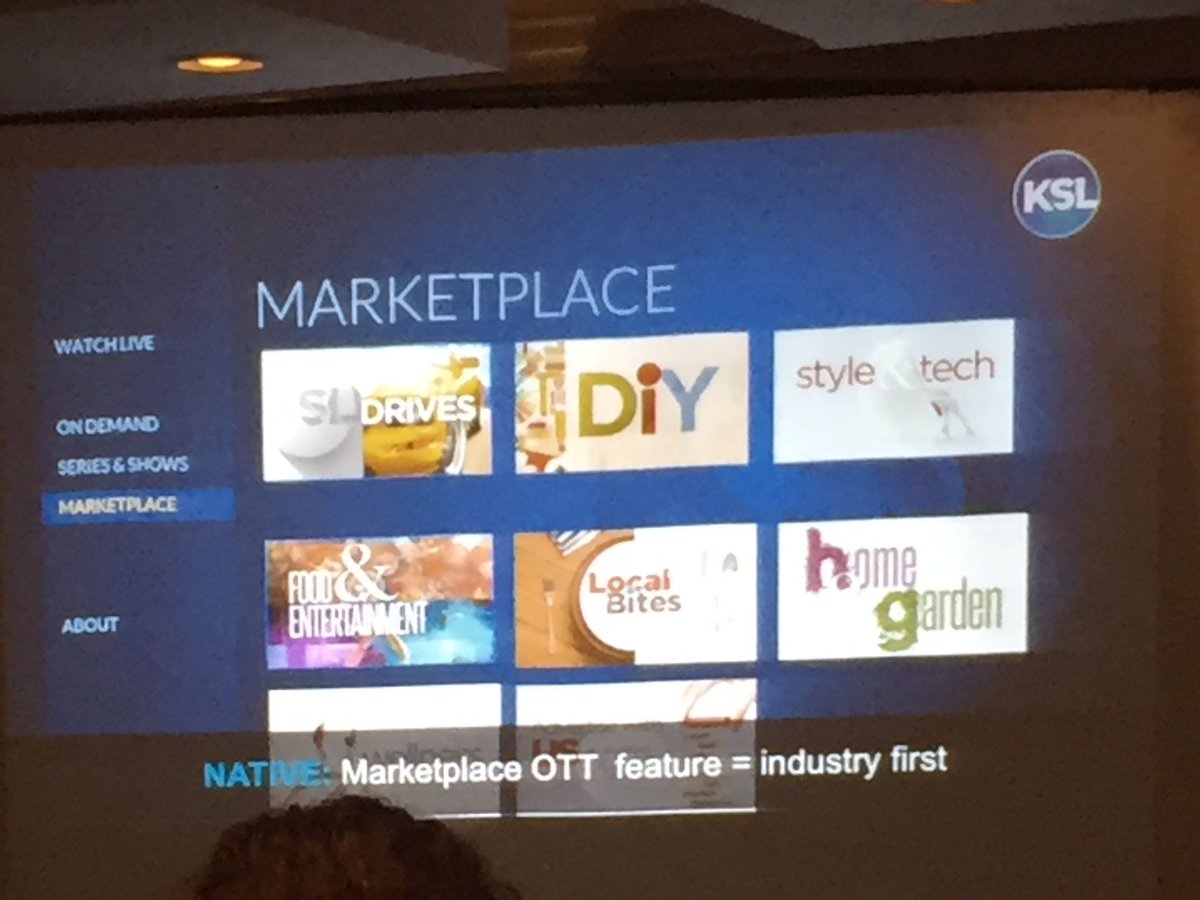 williamsjed's tweet photo. @accarrino preso = multiple a-ha's! Just one example: KSL Marketplace OTT play for advertisers w/@calkinsdigital #lmadigital https://t.co/L3o4ivZwuj