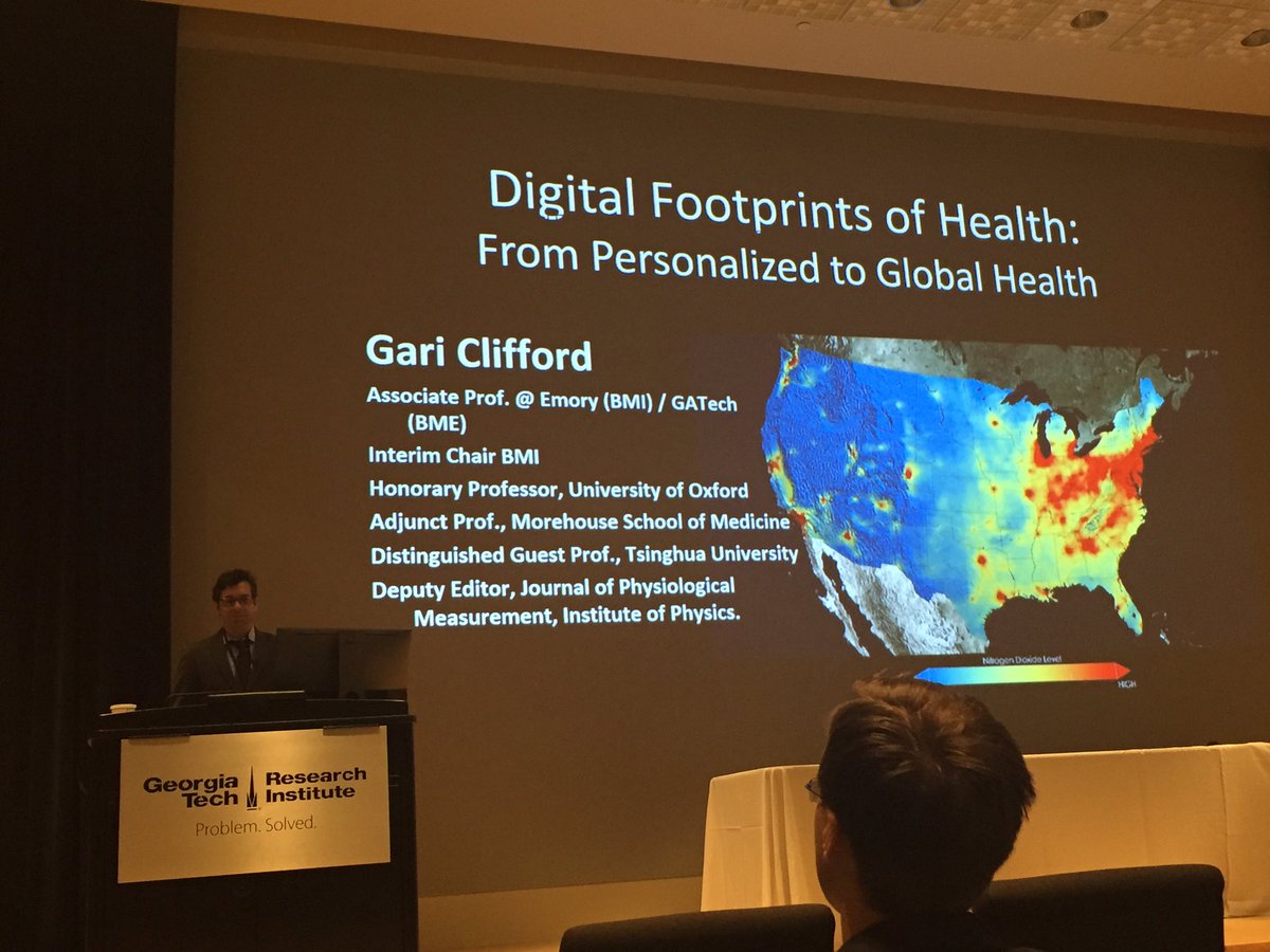 DrJaimeMartin's tweet photo. @GariClifford presenting on #Digital Footprints of Health: From Personalized to Global Health" #mHealth #AIIC2017 @Georgia_Bio @AtlantaCTSI https://t.co/U3gmiKE9pH