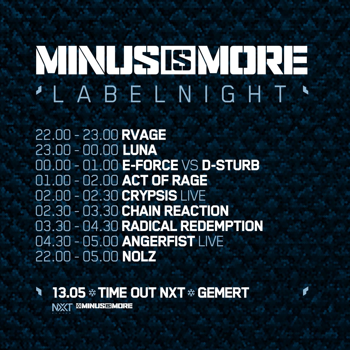 dj_angerfist's tweet photo. This Saturday closing the #MinusIsMore labelnight. Better buckle up! π€πΌ
Grab your tickets: https://t.co/4p4F80HCGj @minusismore https://t.co/xV9NXVUJR2