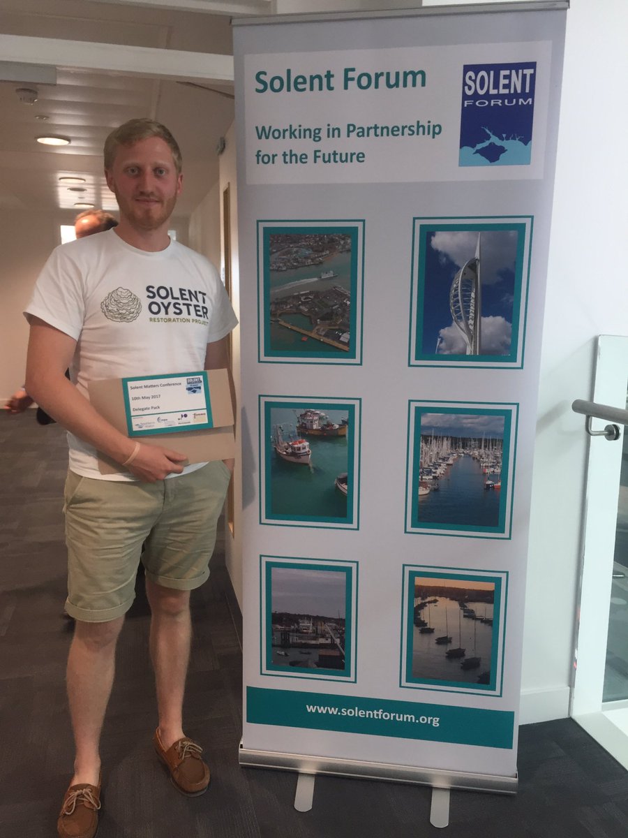 HelmerLuke's tweet photo. Great 2 rep @UoPScience & @solentnative at @solent_forum's 25th fab B'day #conference #solent #OceanOptimism #oyster #phdlife #SolentForum25 https://t.co/CBHDzGFMMu