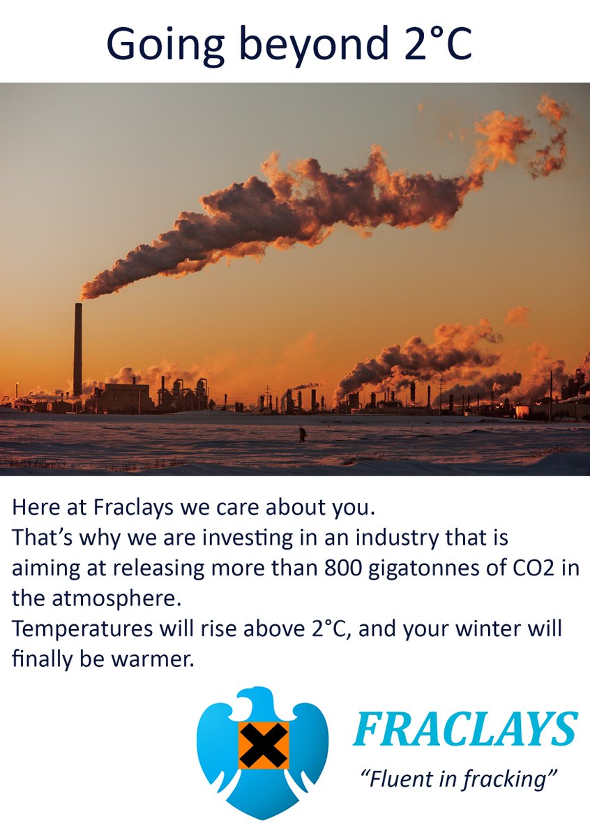 nclpeopleplanet's tweet photo. @Barclays @BarclaysUK You might need some rebranding for your information leaflets? #fossilfree #StopBarclaysFracking #FrackOff https://t.co/iB2cObKesu