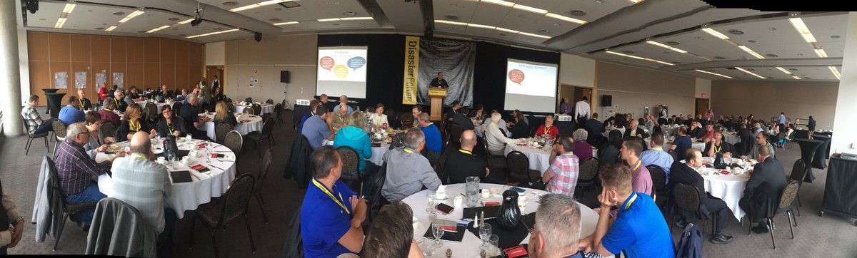 SAFERsystems's tweet photo. President of SAFER Systems, addressed the attendees @DisasterForum about #mutualaid and cooperation in emergency chemical response #dfbanff https://t.co/rMXegw2pOt
