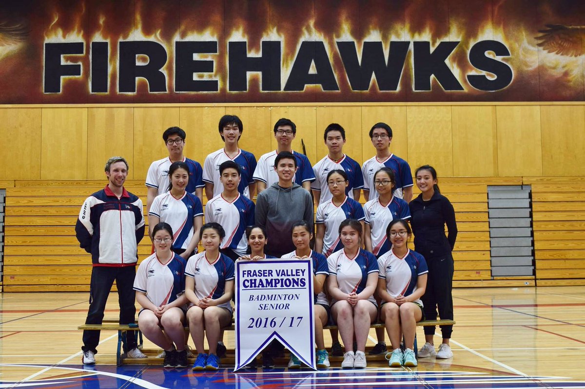 Amazing win Fraser Hts Firehawks Fraser Valley Sr Badminton Champions!@rickbreen <a href="/FraserHtsSec/">FraserHeightsSec</a> #sd36learn