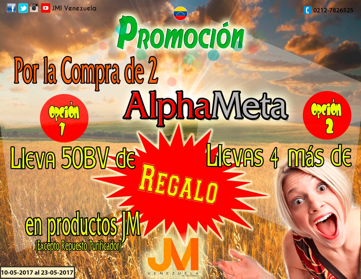 JMIVenezuela's tweet photo. Promociones de Mayo, en el mes de las madres te regalamos las mejores ofertas. #JMIVenezuela #SaludyBienestar #AguesVida #Fitness #salud https://t.co/uCtujx3GVb