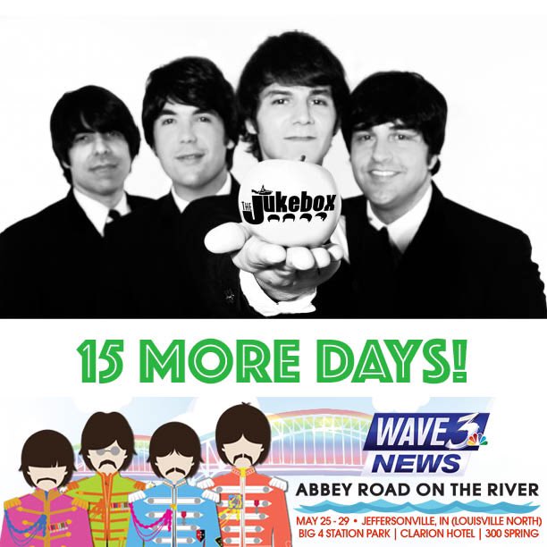 abbeyrdfestival's tweet photo. 15 MORE DAYS! @jukeboxbeatlestribute will bring down the house with their midnight shows at the Clarion! #arotr17 #wave3news #wave3abbey https://t.co/vW41AwEkhp