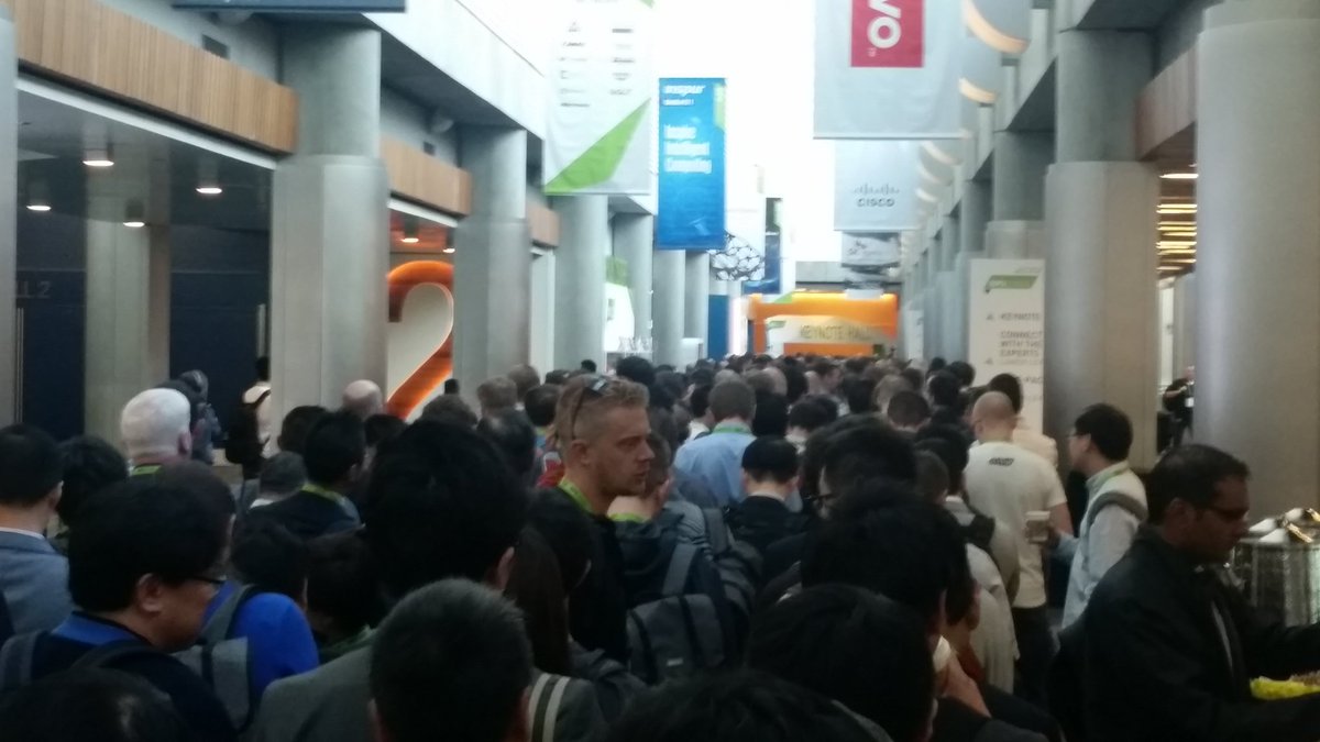 pjturcot's tweet photo. Lineup for the #GTC17 keynote is already 800+ people large. Capacity for the hall is 4000! https://t.co/qP149tsUBt