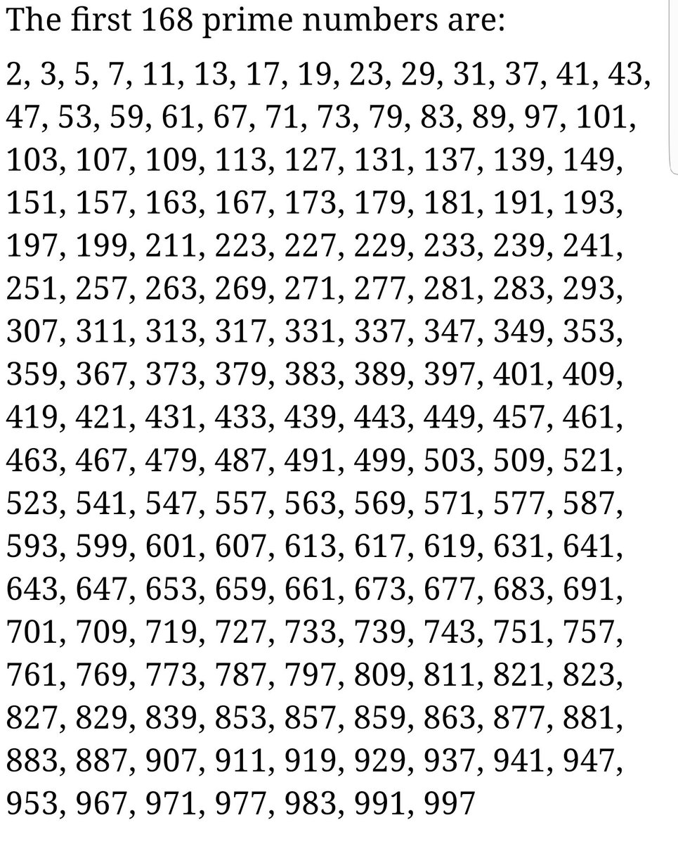 list of prime numbers to 10
