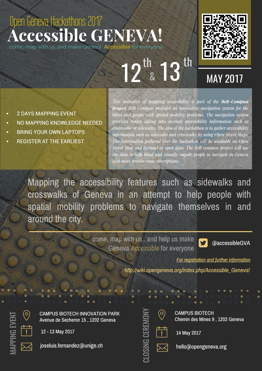 AccessibleGVA's tweet photo. @unige_en Help us spread the word and support us in our work towards @AccessibleGVA . Join us to Map the accessibility features of the city https://t.co/MQHi4S0thj