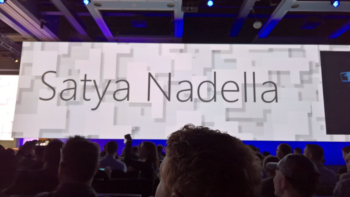 sachaqs's tweet photo. .@Microsoft CEO @satyanadella @ #MSBuild #Dev #keynote #Live #FrenchAtBuild @msdev https://t.co/40W8FJwYyU