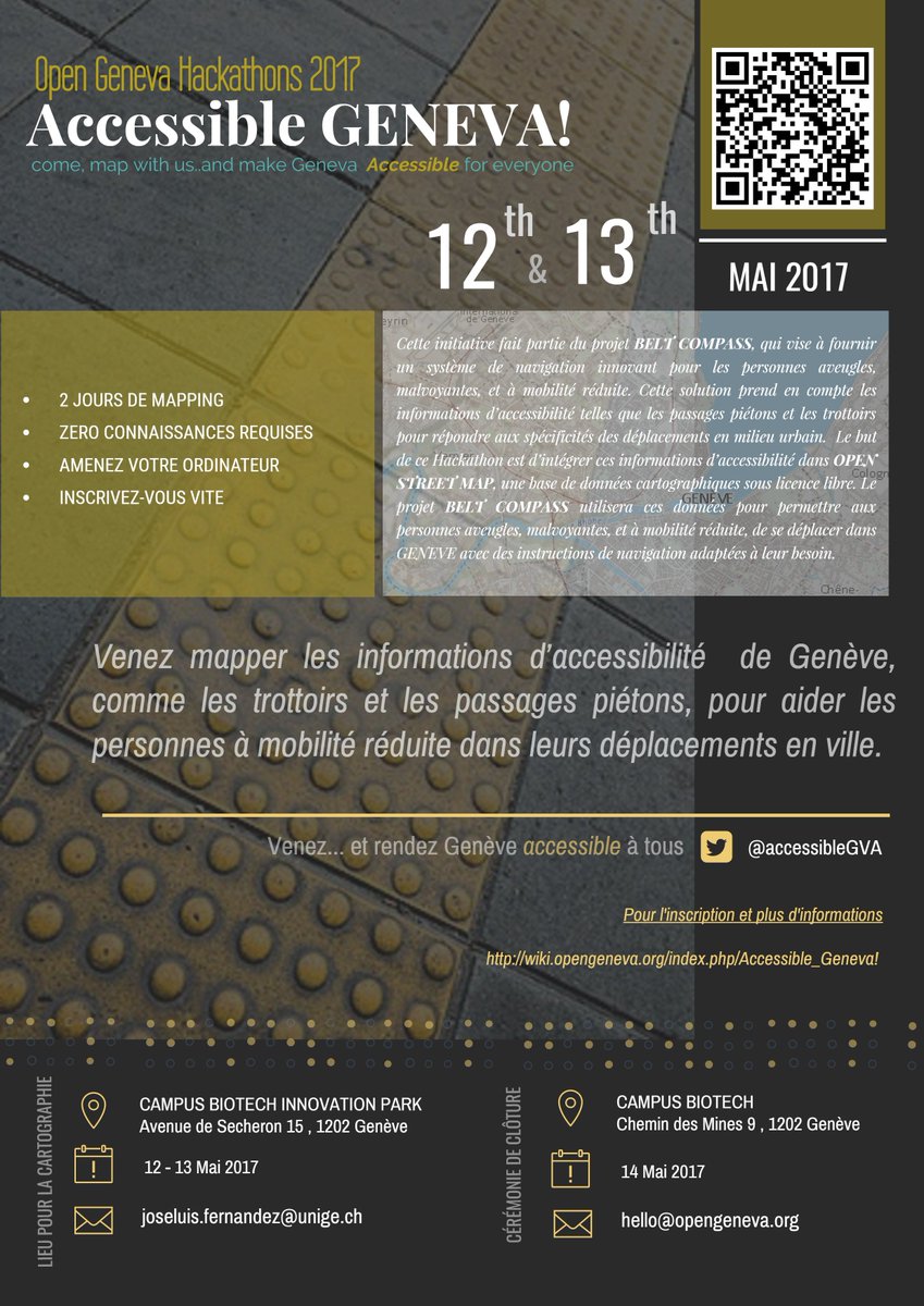 AccessibleGVA's tweet photo. @unige_en Help us spread the word and support us in our work towards @AccessibleGVA . Join us to Map the accessibility features of the city https://t.co/MQHi4S0thj