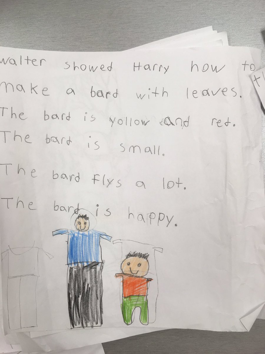 MrsElm22's tweet photo. Grade 1s independently writing an ending to the book 'Walter and Harry'. Hardwork pays off!! @castleoaksps #thisisgrade1 https://t.co/66XowOQ9fR