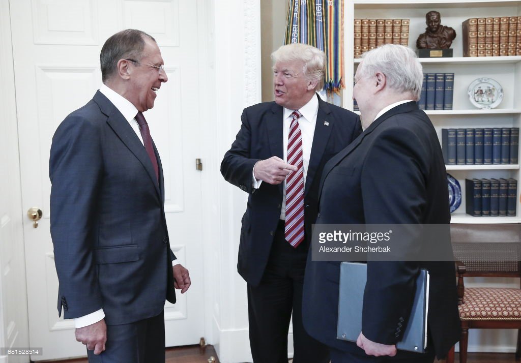 Photos of Trump's meeting with Lavrov and Kislyak just hit the Getty wire and they're all credited to Russian news agency TASS