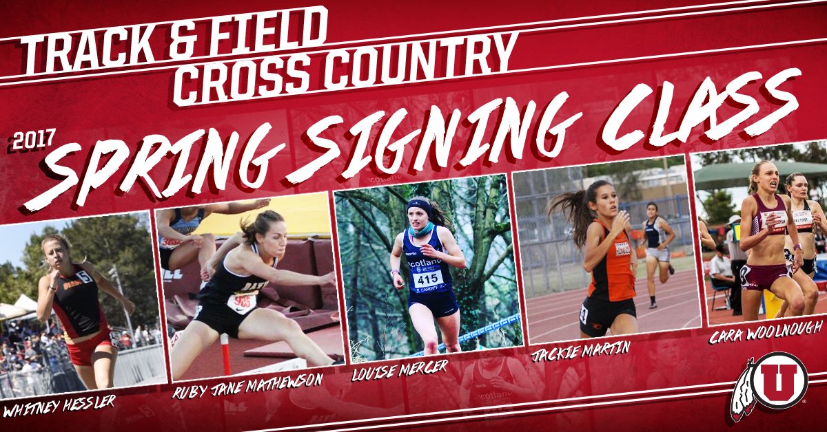 UtahTrackXC's tweet photo. Excited to announce the #utahtfxc Spring Signing Class! Welcome to #utefamily ladies! #goutes #uteproud #utahtf #utahxc https://t.co/HYZRUJivif