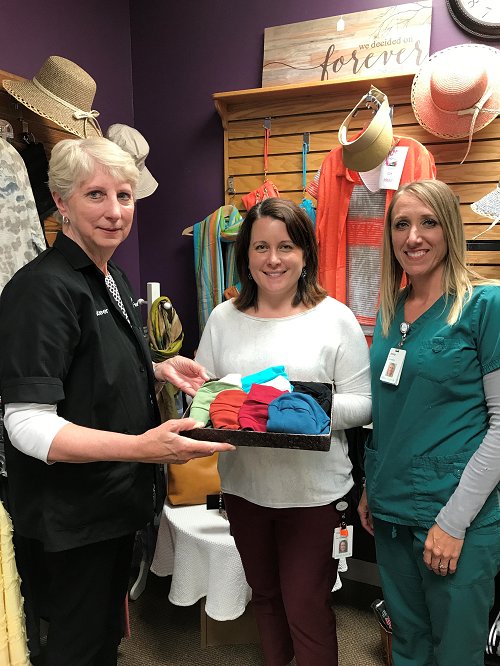 dohauxiliary's tweet photo. We presented free caps for patients to the Virginia Piper Cancer Institute - Dist. One Hospital, Faribault. #allinahealth #faribault https://t.co/BkTkMOfRVa