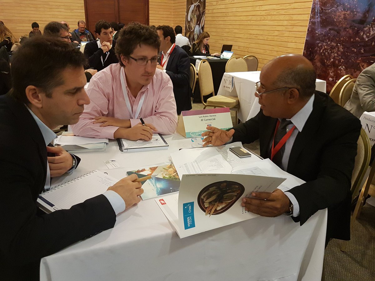 ProChile's tweet image. Continúan las reuniones de negocios en la segunda jornada de #Enexpro en Puerto Varas, donde las empresas muestran su oferta exportable