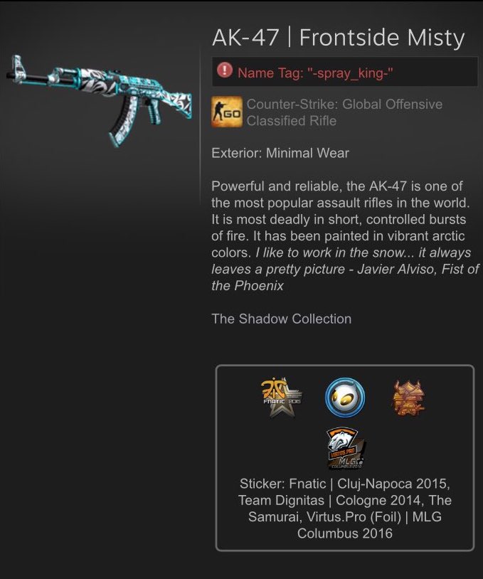 FossyGFX's tweet image. ★MW Misty #CSGOGiveaway★

Enter:

1. Follow me &amp;amp; @CSRaffleHub ✌🏻
2. Retweet + Like 😆
3. Turn Notifications [ON]👑

Winner In 24 Hours! 😄 GL 🤗