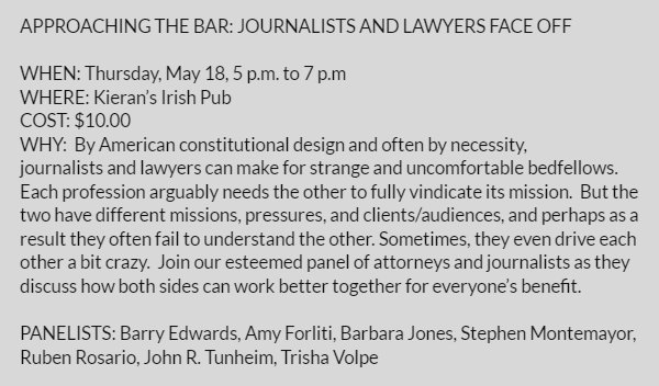 mnspj's tweet image. If you're a journalist or lawyer (or enjoy watching them mix it up), mark your calendar! Thur May 18, 5pm, register: mnspj.org/2017/05/10/app…