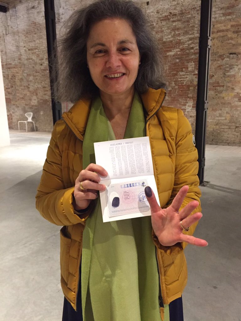 absenceofpaths's tweet photo. #freesa issued here. Visit one of our kiosks at #VeniceBiennale2017 to learn more and take part in the experience. #AbsenceOfPaths https://t.co/zbfA52VpLa