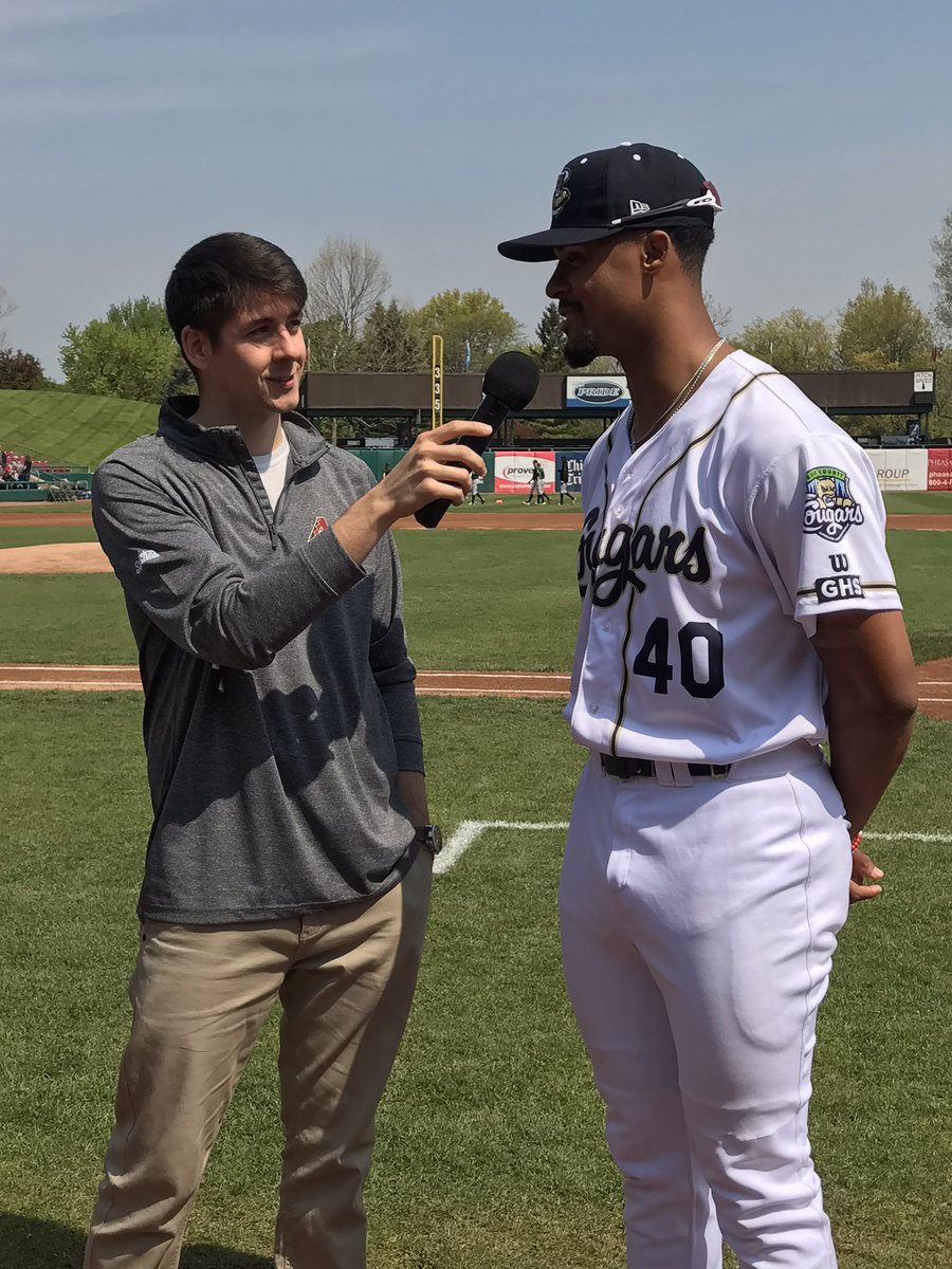 KCCougars's tweet image. Before today&apos;s game @Marcus_Wilson8 and @dup_thereitis we&apos;re recognized as player and pitcher of the month presented by @TwoBrothersBiz.