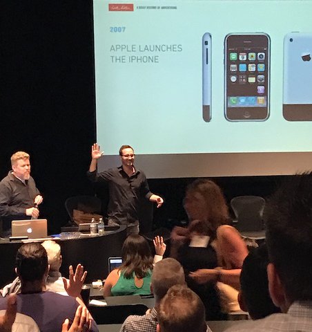 stephaniedazey's tweet photo. "Everyone w/hands raised, you're a cyborg." @looklisten’s VP, Media Will Perkins at @AtlantaIMA @TAG_Connected's #ConnectedContent #IoT https://t.co/HrryJecNGK