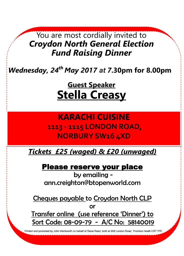 bieneosa (@bieneosa) on Twitter photo Looking forward to attending this fund raising dinner to re-elect <a href="/SteveReedMP/">Steve Reed</a> in #Croydon North #GE2017 Looking forward to attending this fund raising dinner to re-elect <a href="/SteveReedMP/">Steve Reed</a> in #Croydon North #GE2017