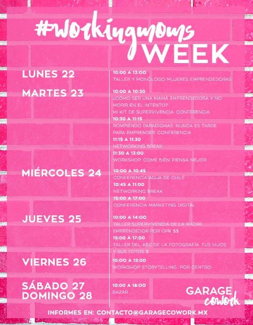 GarageCowork's tweet photo. Se acerca nuestra #WorkingMomsWeek. Regístrate en todos los eventos que quieras.
https://t.co/BIQsjYWLer https://t.co/Y2H9PPdMAh
